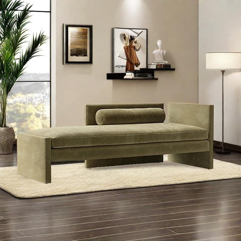 Chaise en pin massif de haute qualité, Orienté à droite, Vert clair