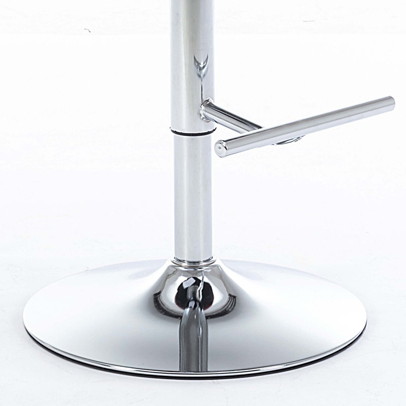 Tabourets de bar pivotants en velours à hauteur de siège réglable, tabourets de bar à base chromée avec dossier capitonné confortable, ensemble de 2
