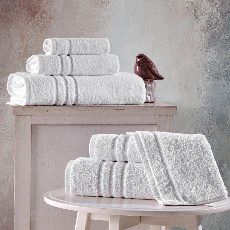 Hammam Linen Pink 6 Pack Bath Towels Sets Linen for Bathroom Original  Turkish Cotton Soft, Absorbent and Premium 2 Bath, 2 Hand, 2 Washcloths