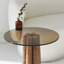 Table basse moderne, bronze et noyer, 19,7 po x 19,7 po x 19,7 po | Plateau 100% verre trempé et cadre 100% hêtre | Conception élégante et fonctionnelle, parfaite pour les salons et les décors contemporains, assemblage facile-1199546264-1199546215