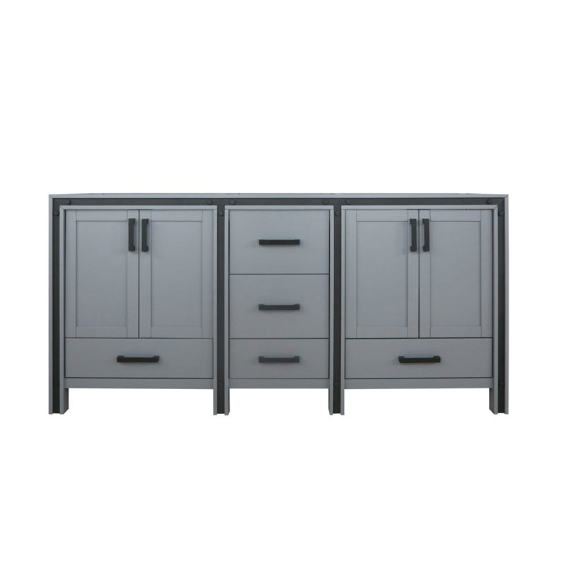 Meuble-lavabo double (armoire seulement), Dark Grey, 72" W