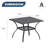 Jayc Square Steel Outdoor Dining Table with 1.65'' Umbrella Hole, Slatted Tabletop and Storage Space-870967388