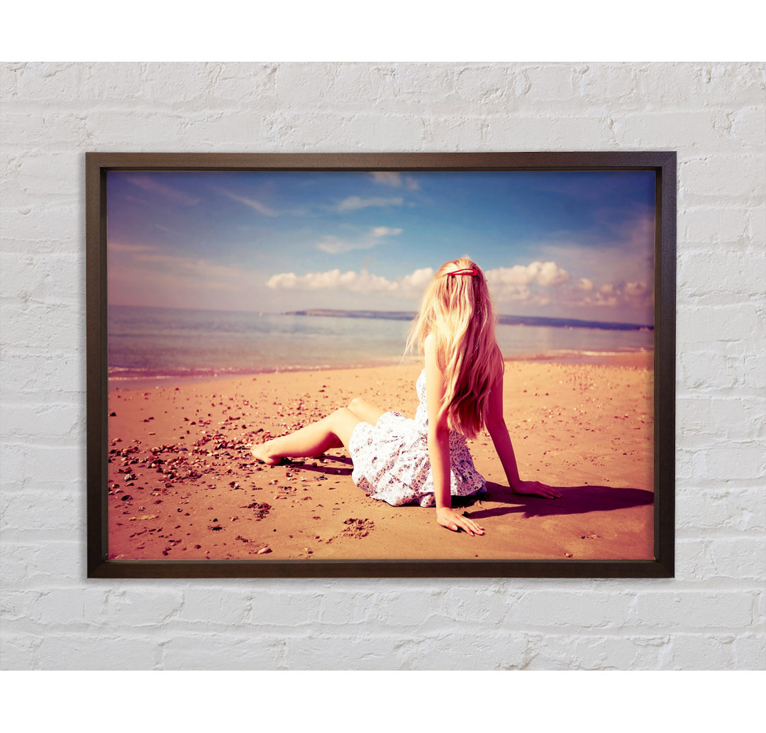 Beach Girl - Einzelner Bilderrahmen Kunstdrucke auf Leinwand