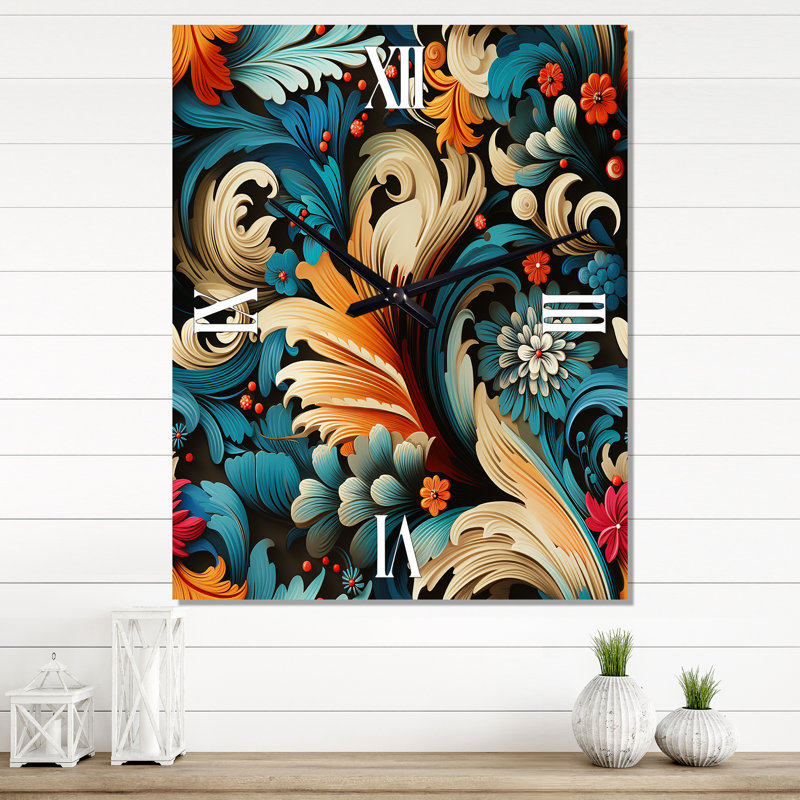 Jalisha - Horloge murale moderne bohémienne et éclectique, Très petit