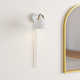 Bryes Single Light Steel Dimmable Plug-in Swing Arm Sconce