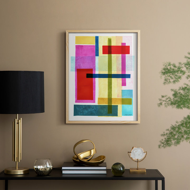 Spectrum II Framed Print - Solid Wood, Natural, 11" H x 9" W