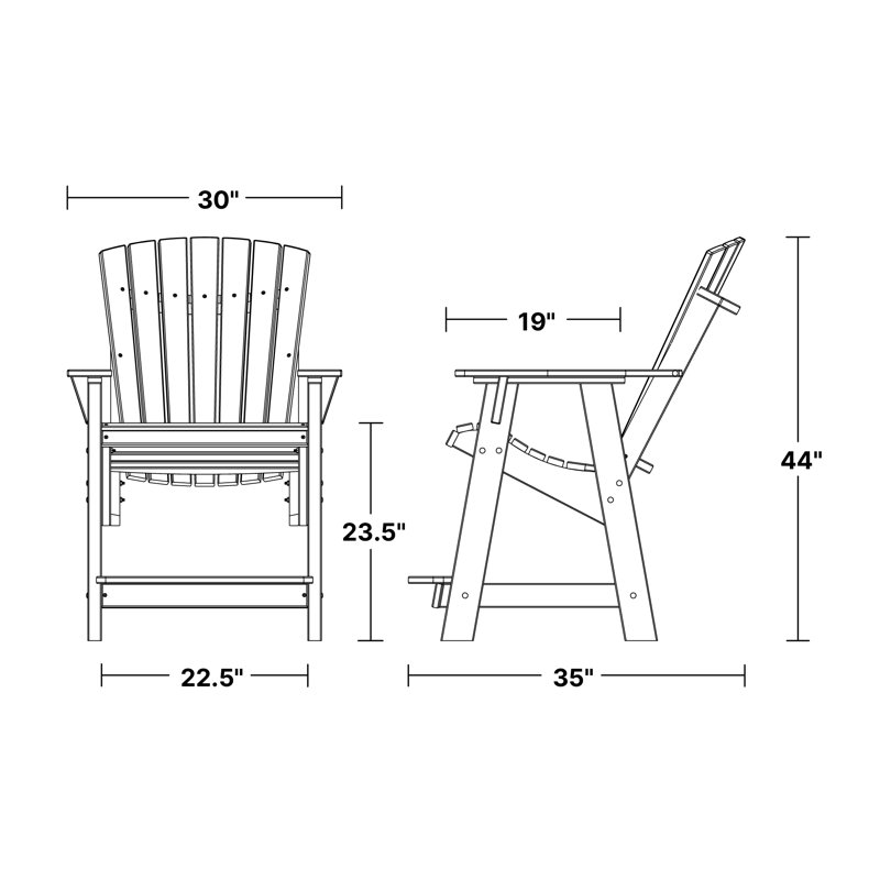 Heritage High Adirondack Chair, Turf Green