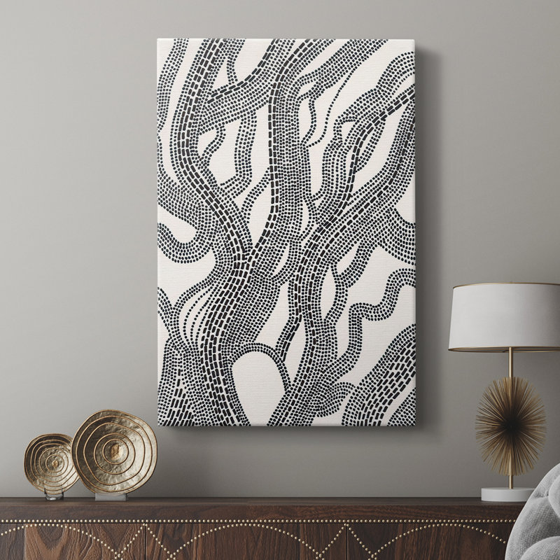 Dots and Dashes I -Custom Wrapped Gallery Cavas, 18" H x 12" W