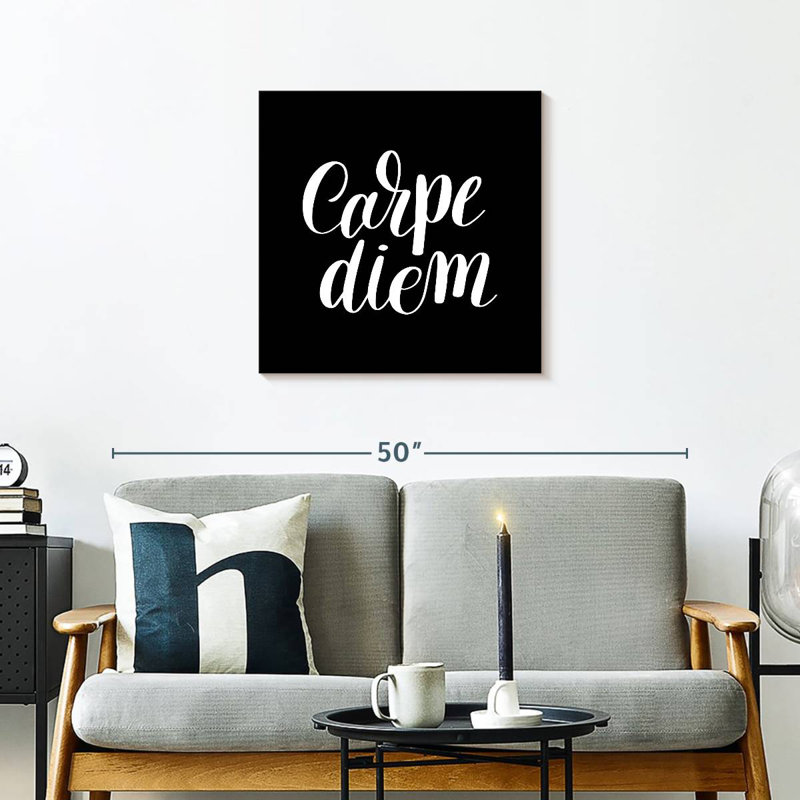 Carpe Diem Typography, 24" H x 24" W