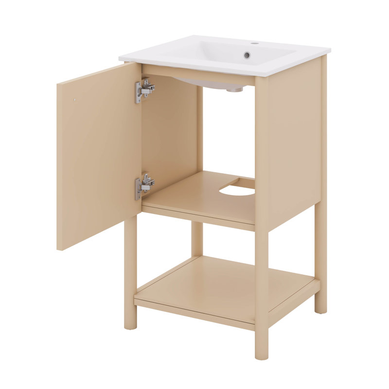 20 Inch Bathroom Vanity With Sink,Open Shelf