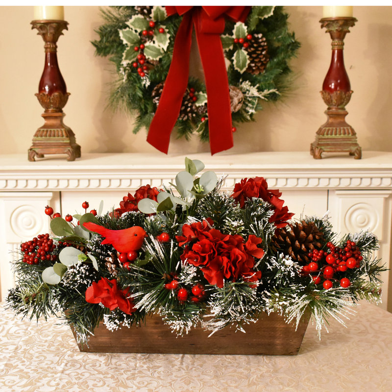 12 " Faux Silk Mixed Floral and Berry Arrangement