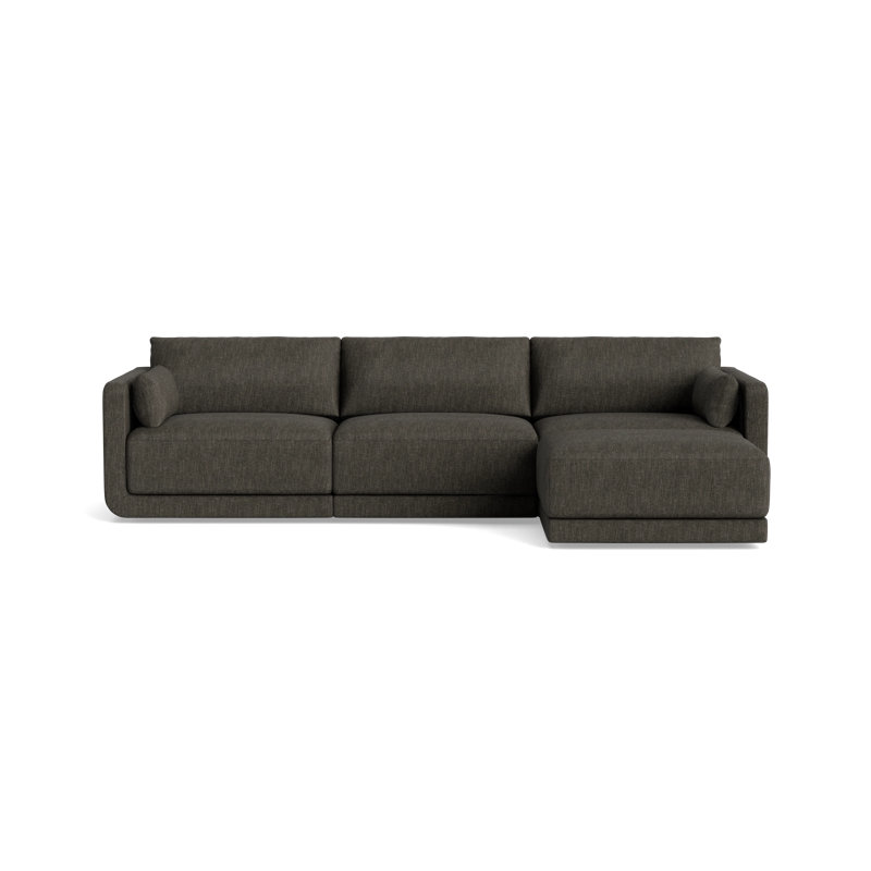 Eva Sofa With Chaise (116"), Performance Weave - Onyx