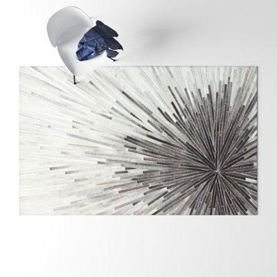 Maryann Cowhide Geometric Indoor Rug