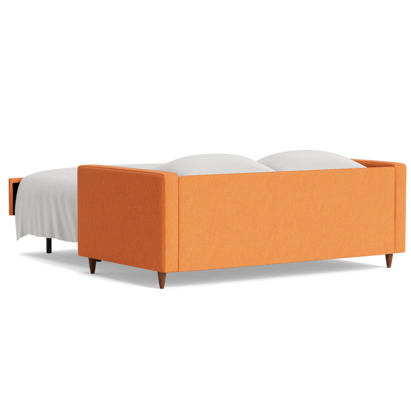 MCM Sofa Bed, Performance Weave - Carrot