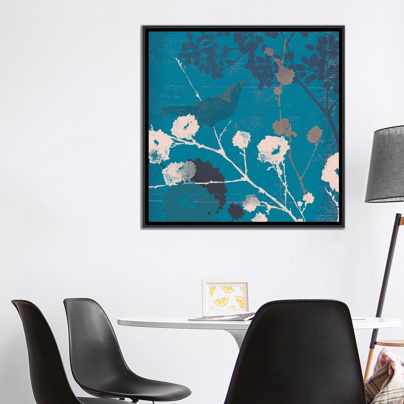 « i see ii », reproduction sur toile, H 18 po x l 18 po x P 1,5 po, Toile avec cadre noir, Pas de tapis