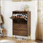 Armoire à chaussures 23,6 po en noyer de style Mid-Century avec pieds en métal pour l'entrée, le couloir et le vestibule
