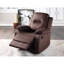 Élégant fauteuil de fauteuil inclinable en microfibre de couleur tourbe à mouvement manuel 1pc-396765147