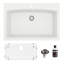 Ensemble d'évier de cuisine à simple cuve encastrable 33 po x 22 po Karran Quartz-50597854