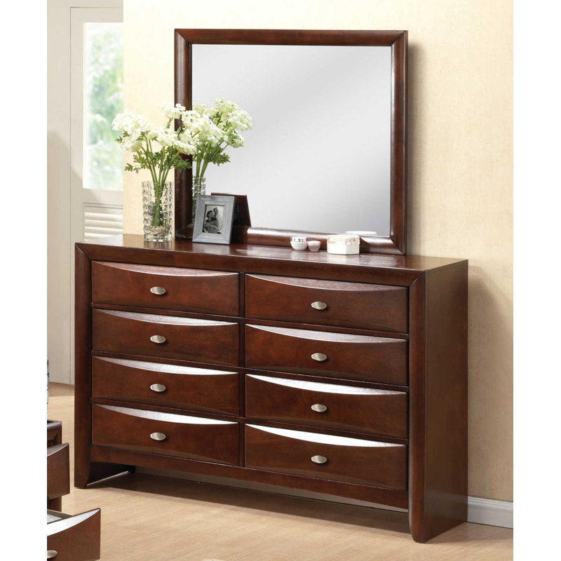 Commode double 8 tiroirs Malaika, Espresso