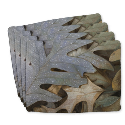 Autumn Leaves Braided Polyester Placemats Set of 4 - Home Decor