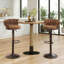 Ensemble de 2 tabourets de bar George avec dossier rembourré en velours tissé, tabourets de comptoir réglables en hauteur, tabourets de cuisine pivotants pour îlot de cuisine, bar, blanc-1642273332-1652125575