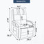 Fauteuil inclinable électrique Power Leatheraire avec moteur double, positions infinies, massage thermique et accoudoirs en bois massif-250399029