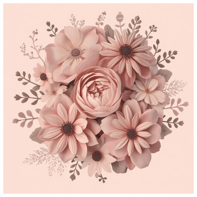 Rideau de douche rose à motif floral extra long