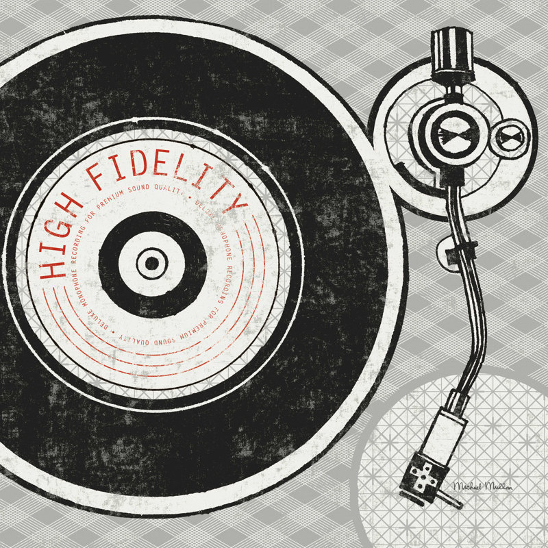 Tourne-disque analogique rétro, H 12 po x l 12 po
