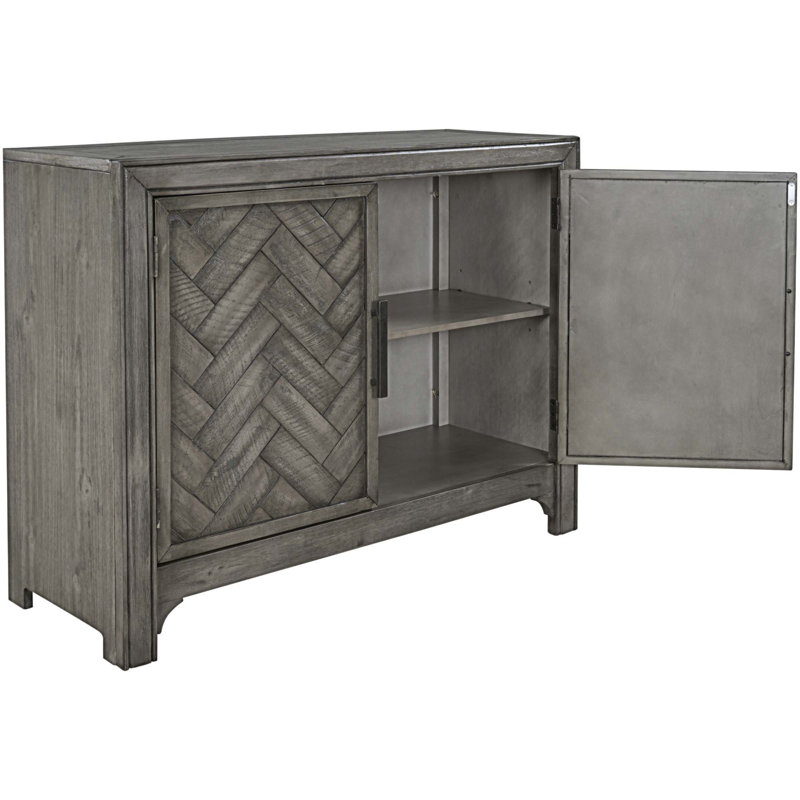 Table console moderne avec 2 tablettes, Gris antique