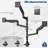 Vivo Pneumatic Triple Ultrawide Computer Monitor Desk Mount For Screens Up To 49"