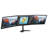 Mount-It Full Motion Adjustable Triple Monitor Stand | 3 Monitor Stand Fits 19 - 27 in. Screens