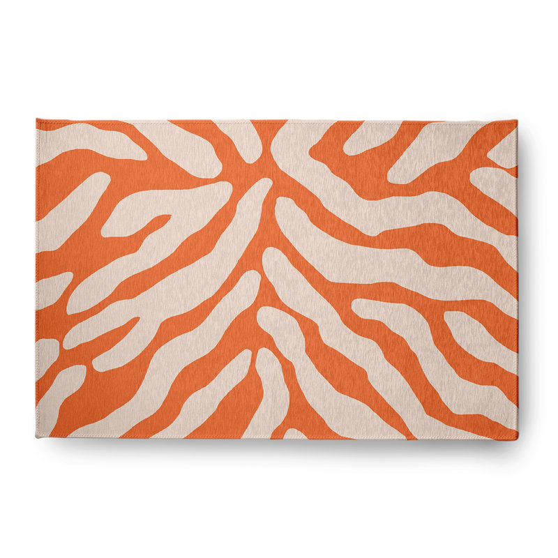 Soniea Chenille Animal Print Indoor Rug, Rectangle 4' x 6'