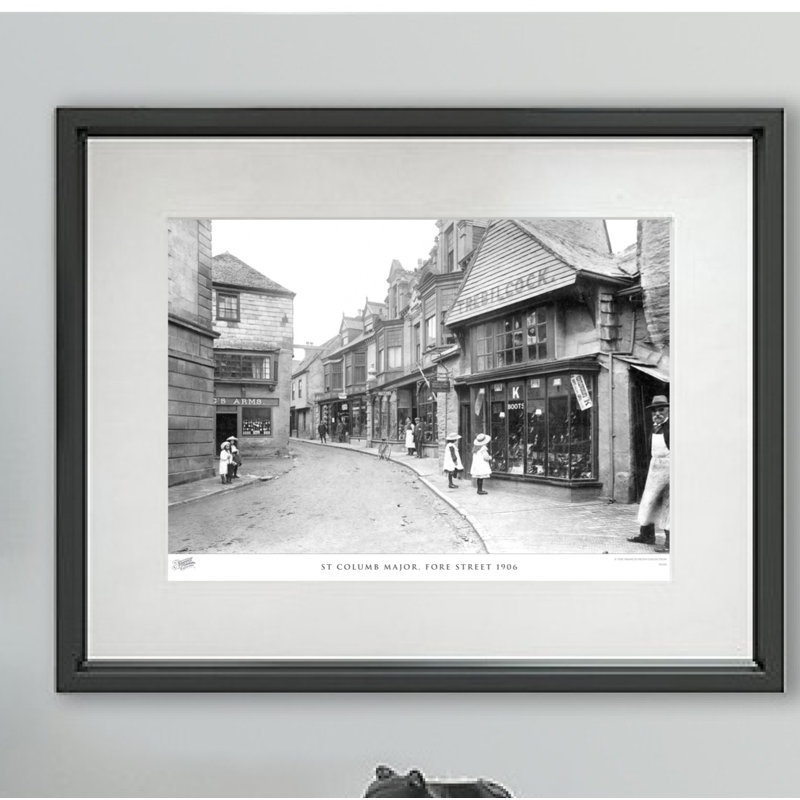 St Columb Major, Fore Street 1906 by Francis Frith - Single Picture Frame Print, 40cm H x 50cm W x 2.3cm D