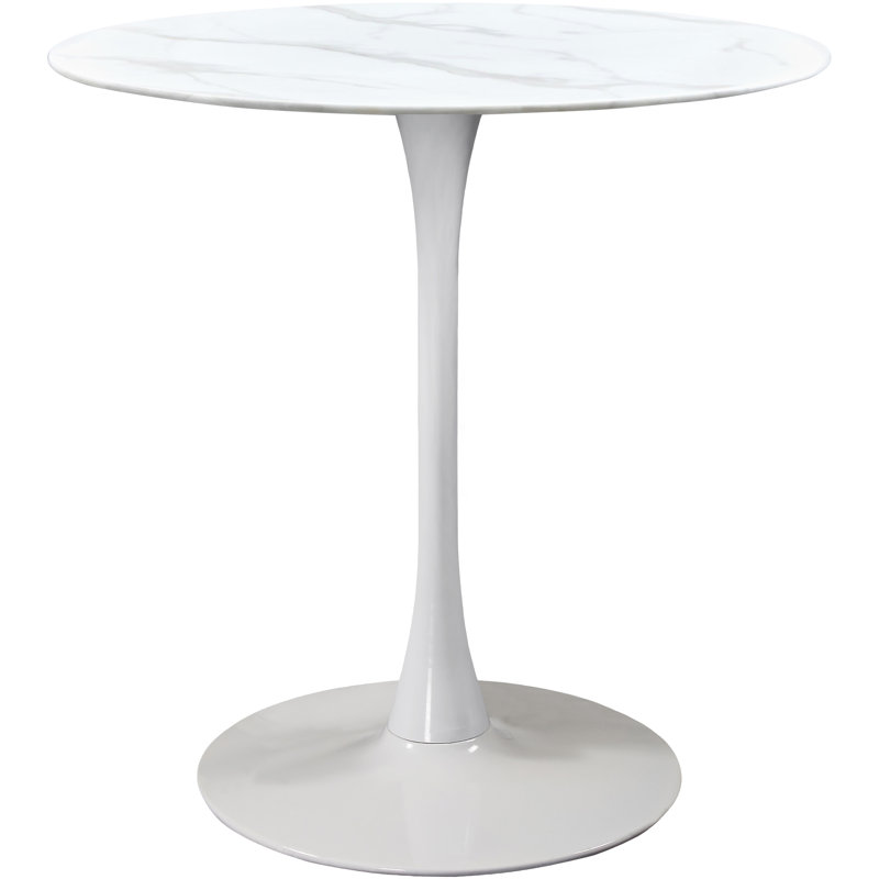 Orren Ellis Round Marble Counter height Bar Table & Reviews | Wayfair