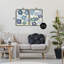 «Mod Blue Blooms Arrangements», ensemble de 2 giclées encadrées, design par Susan Arnot-114316282-114316283