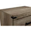 Table de chevet de style rustique - 2 tiroirs en bois massif brun avec ornement