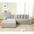 Oversized Two-Piece  Couches,L Shaped Sofa, Corduroy, Right Chaise Daybed,with Armrests,Eight Throw Pillows,Corner Sofa-937971534-937971537