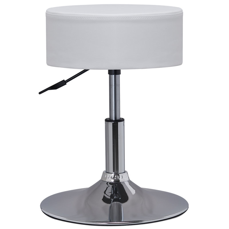 Davies Metal Accent Stool, White