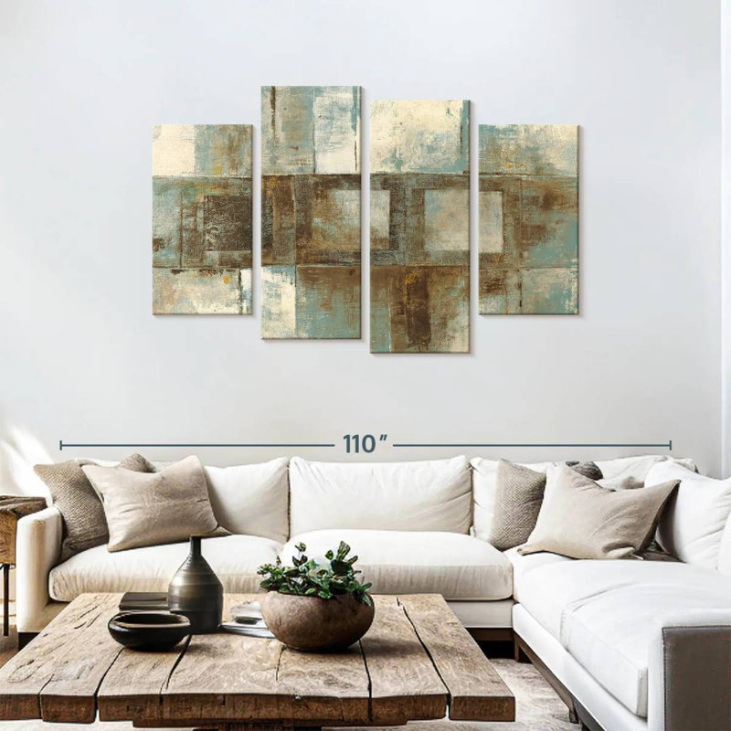 Avery Euclid Ave Variations bleu brun, H 48 po x l 75 po