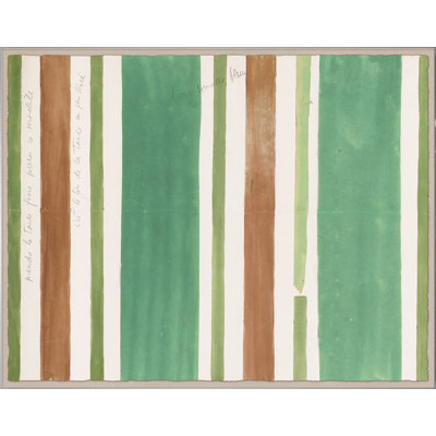 Green Brown Stripes Print by Paule Marrot