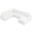 Très grand canapé pour appartement - Canapé-lit convertible en velours côtelé avec canapé-lit modulaire à assise profonde et rangement modulaire