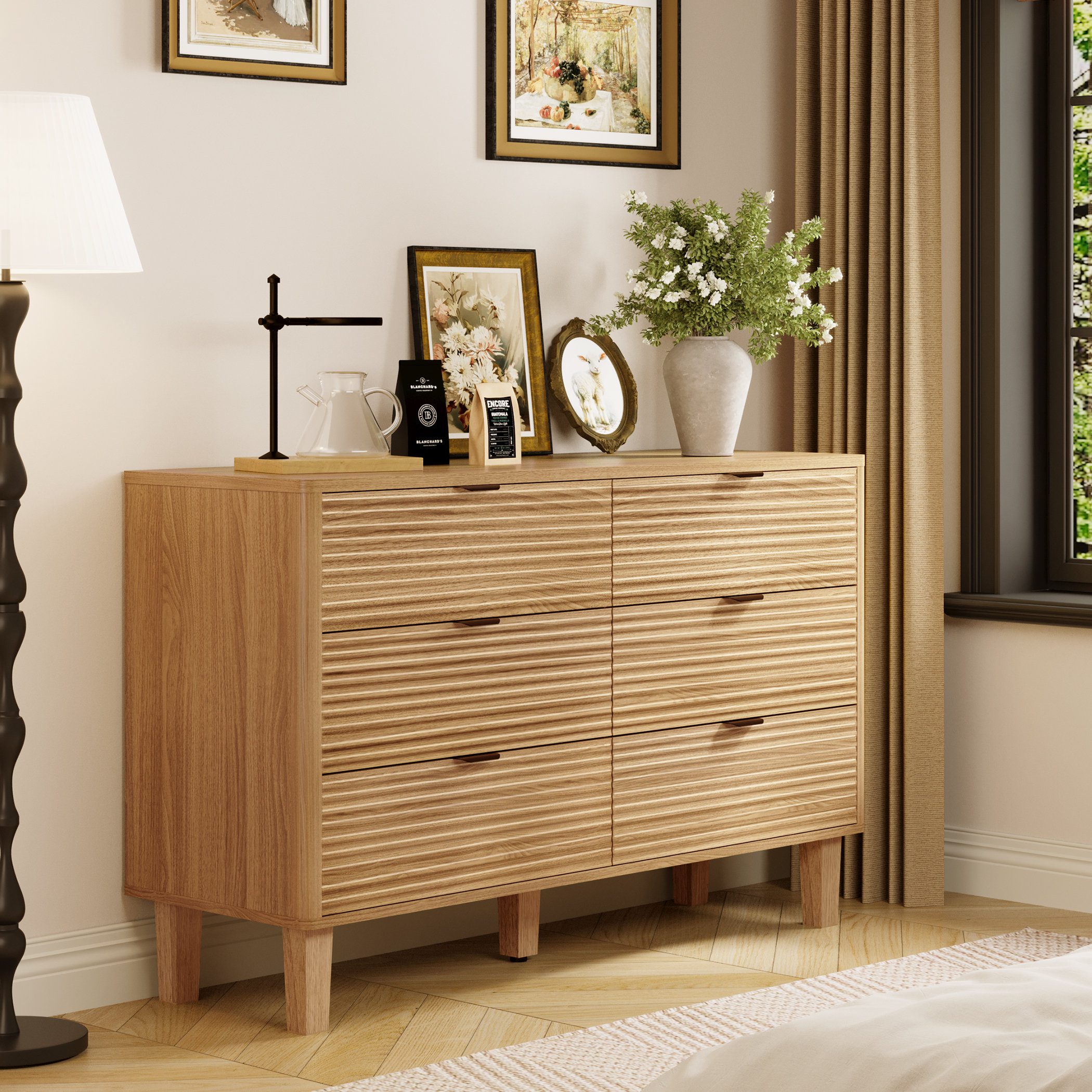 zipcode design grantville 6 drawer dresser Latitude Run Grantville 6 Drawer Dresser, 47.2" W Double Dresser, Wood  Dresser For Bedroom, Chest Of Drawers Of Storage & Reviews