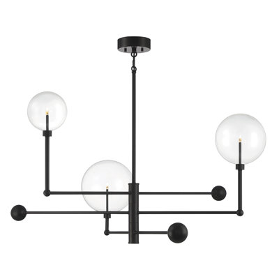 Lustre 3 lumières en bronze huilé Debraa