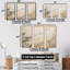 Beige et blanc - Marble River - ensemble d'art mural en toile marbrée-107743476-107743474