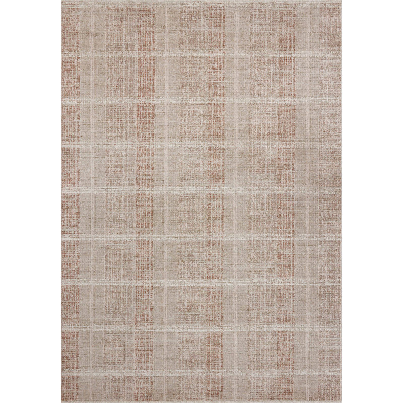 Clay and Sand Plaid Flatweave Wool Area Rug, 11'-6" x 15'-7"
