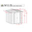 Remise de rangement Classic en acier, 6 x 7, vert sauge-67124370