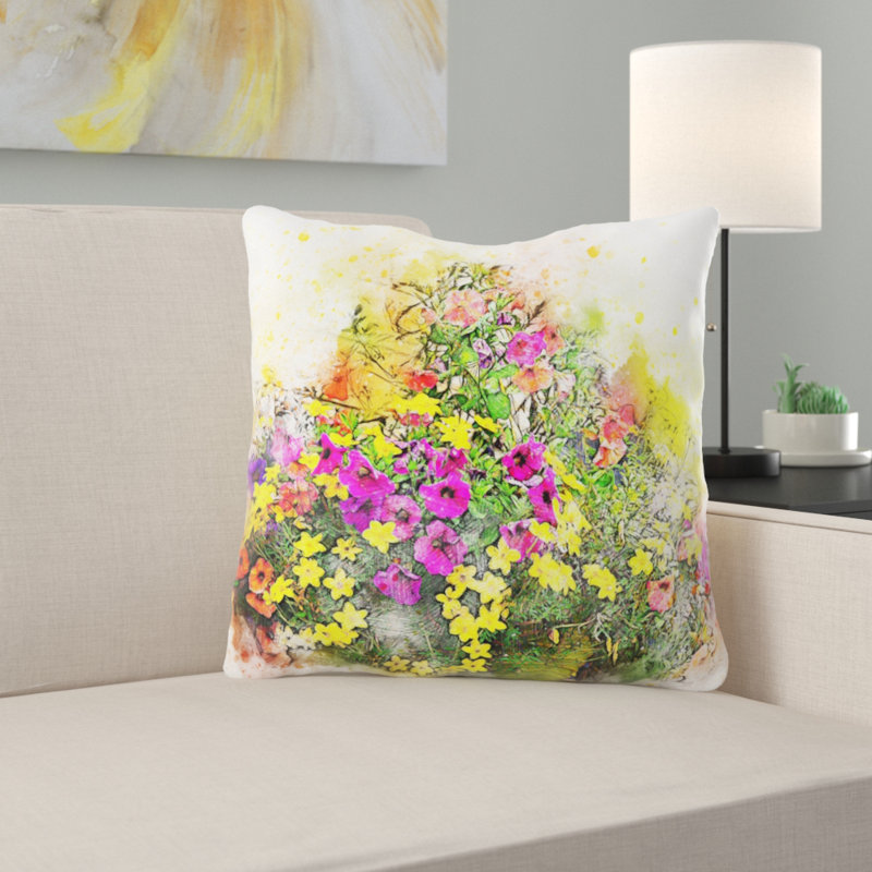 Reversible Throw Pillow, Microsuede, Indoor