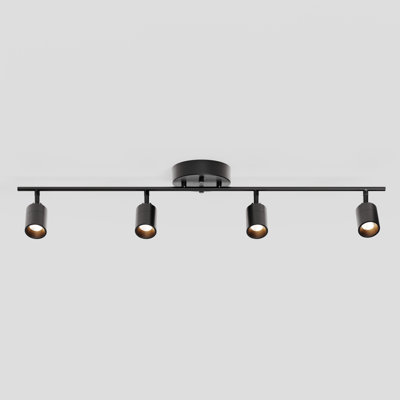 Shura 4-Light Integrated LED Track Light w/ Rotatable Heads, 3 ft. Track Lighting Kit, 3000k, 2240 Lumen