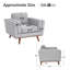 Fauteuil en chenille Inayat l 22,3 po avec pieds en bois massif-1408929434