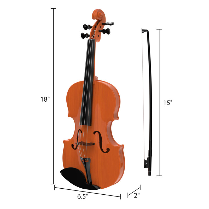 Kid's Toy Violin with 4 Adjustable Strings and Bow